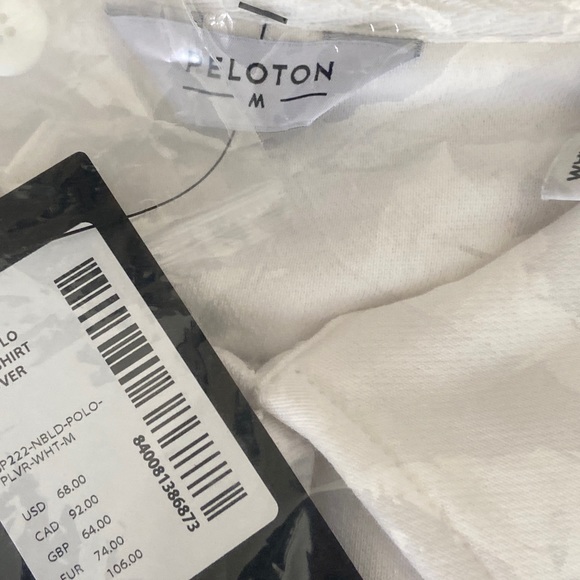 Peloton Women’s Polo Sweatshirt Pullover White w/ Graphic Back - Picture 10 of 16